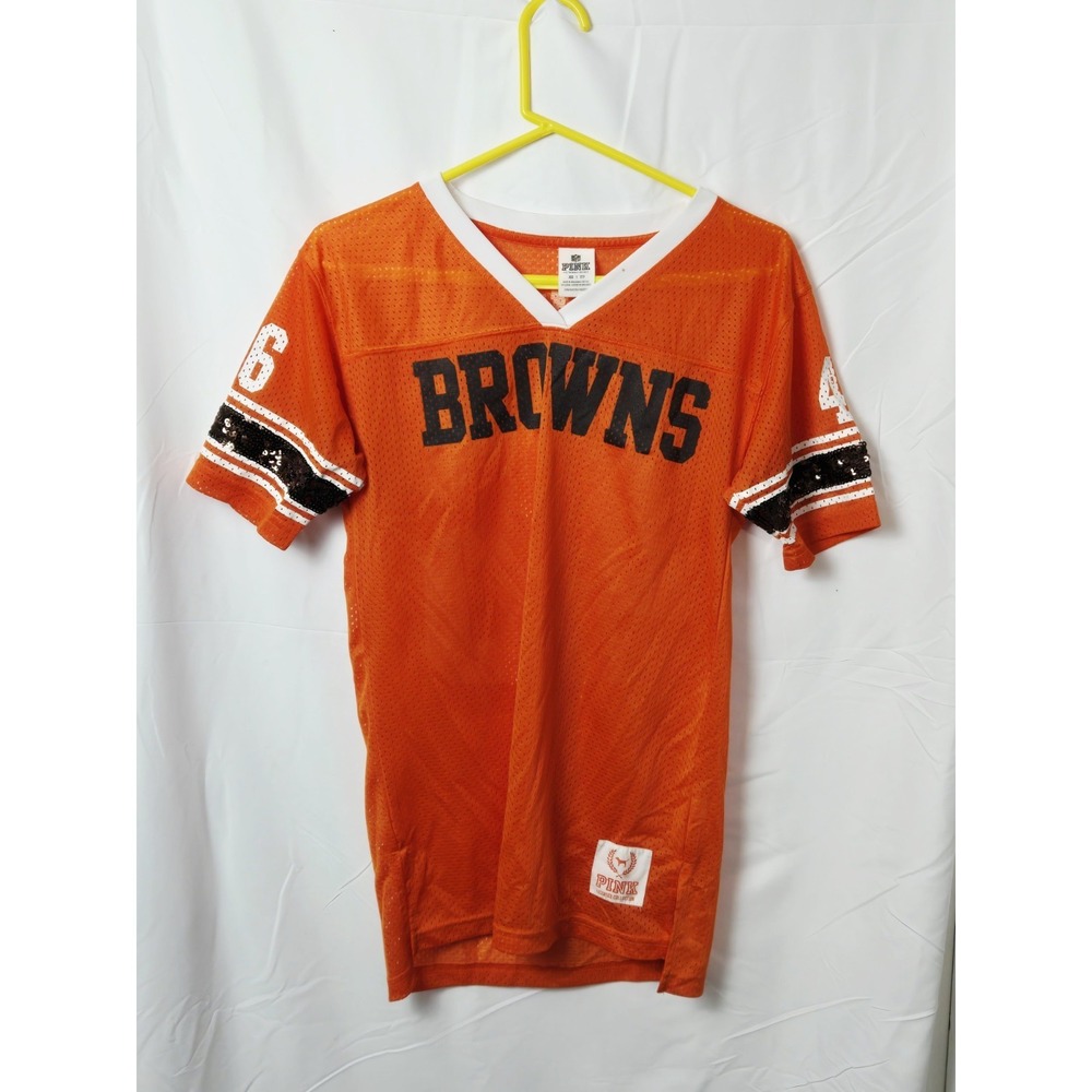 Victorias Secret Pink jersey Cleveland Browns NFL rhinestone sz XS